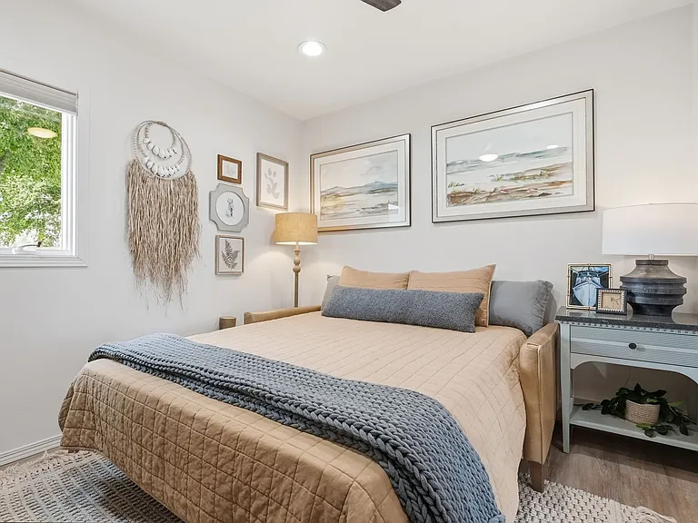 Bedroom 4 w/ fully extended queen sofa bed on main level.