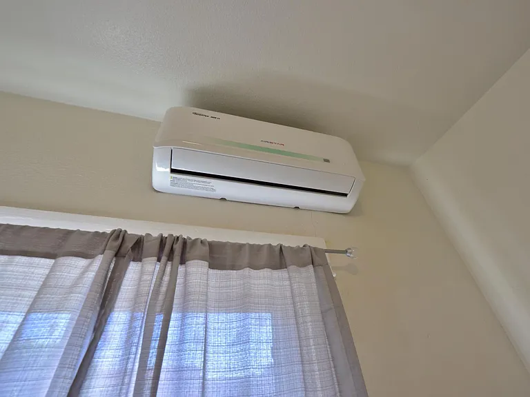 mini split A/C in bedroom