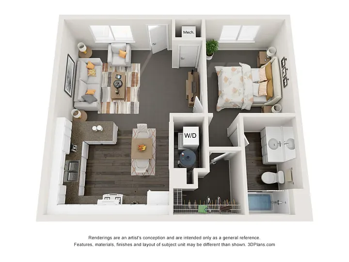 Floor plan One Bedroom