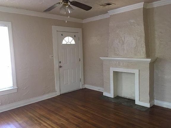 Living Room with Decorative Fire Place