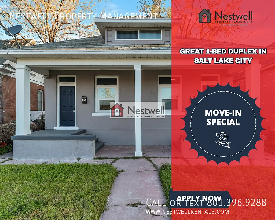 Great 1-Bed Duplex In Salt Lake City - $300 Off 1st Month's Rent — Photo 1