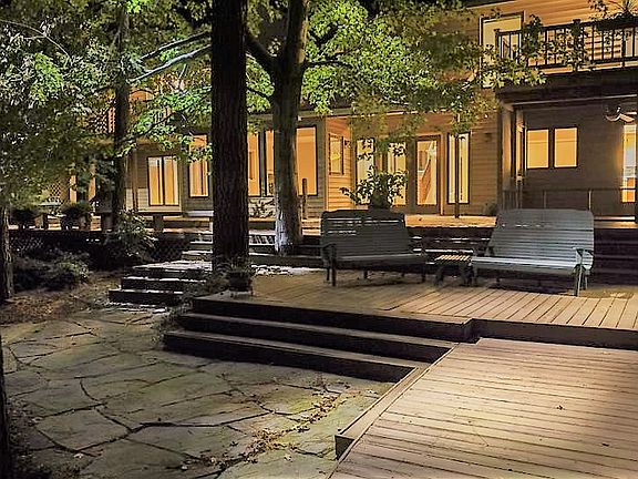 Back deck view w/ downlight 