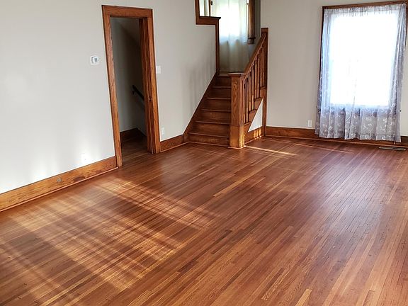 Front room with beautiful hardwood floors!
