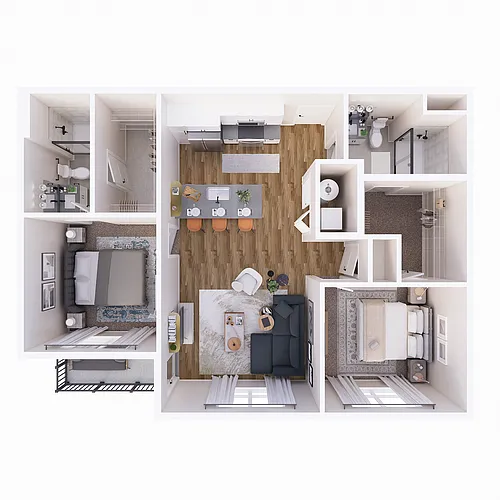Floor plan Moore's Edge-2B