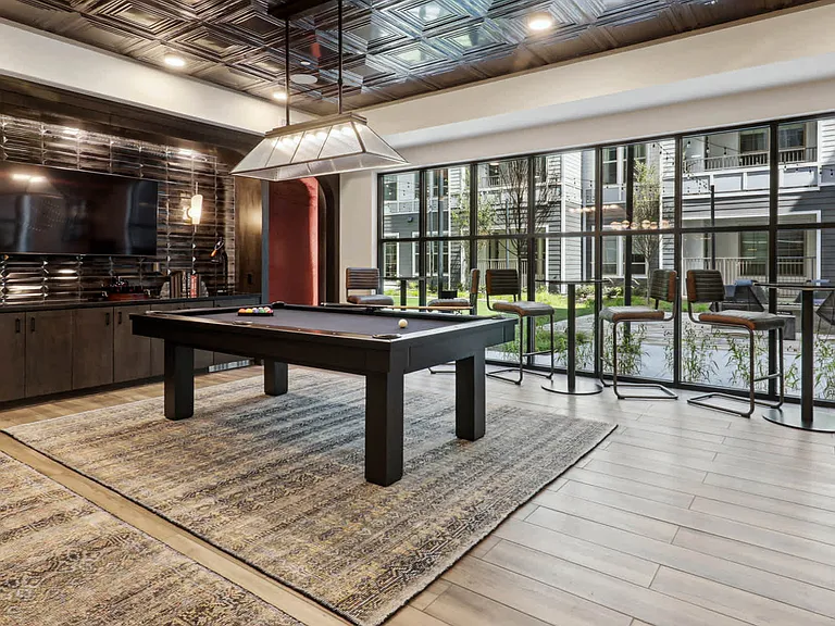 Resident Lounge with Billiards Table