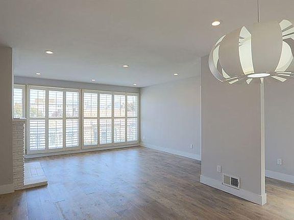 open floor plan of dining area and living room