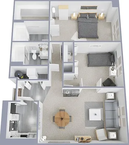 Two bedroom, two bath, 1,010 square foot apartment home Two bedroom, two bath, 1,010 square foot apartment home