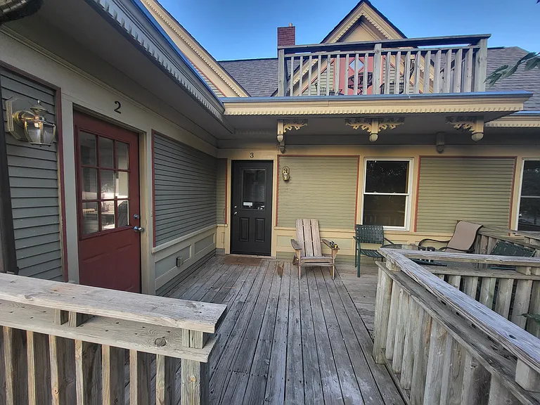 Back entrance door from deck.