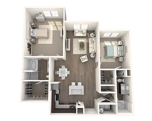 Floor plan Two Bedroom B2C