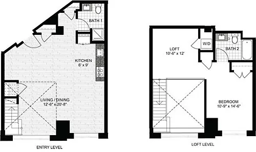 Floor plan 1 Bedroom QQ