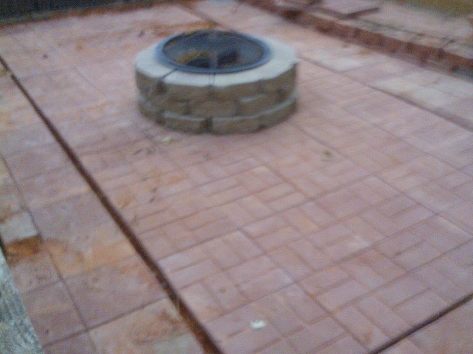 New stone patio added 