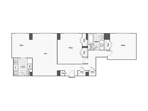Floor plan The St. Michaels Furnished