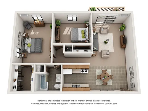 Floor plan Two Bedroom