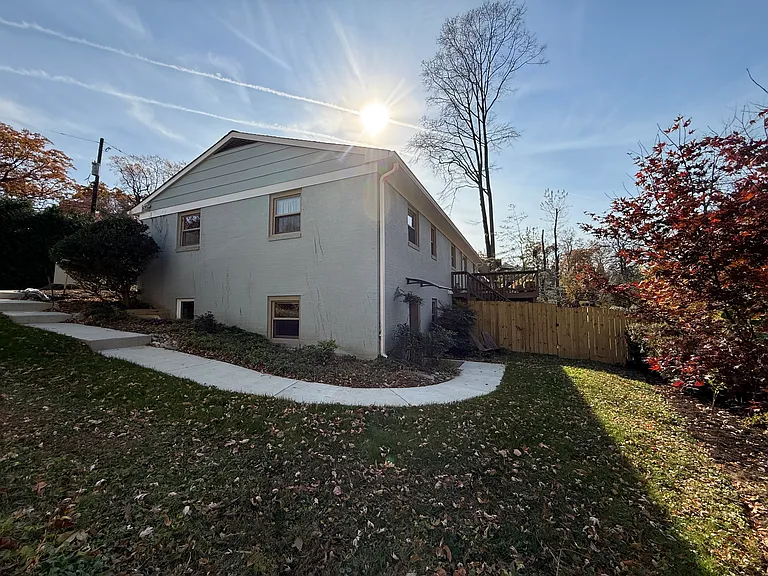 Private entrance and yard space.