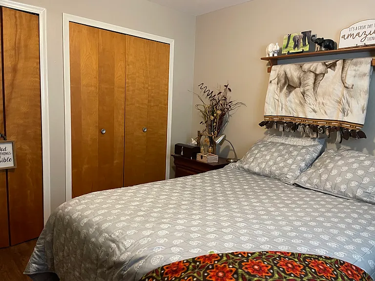 double closets in the bedroom