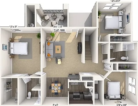 3 bed 2 bath Kensington floor plan 3 bed 2 bath Kensington floor plan