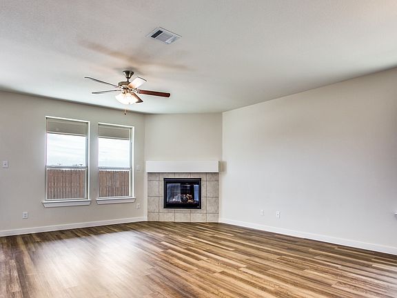Optional corner fireplace