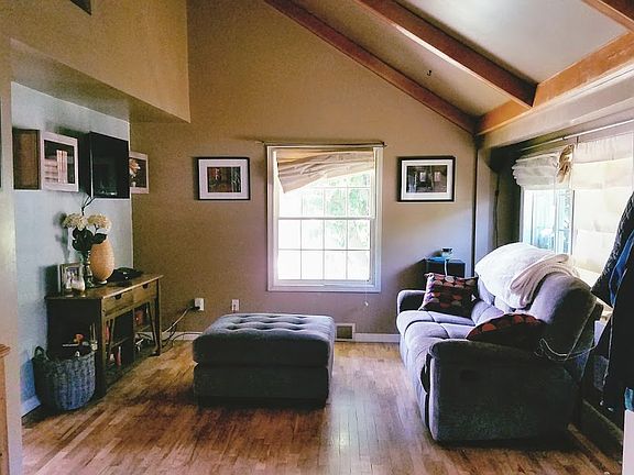 high ceilings with beams