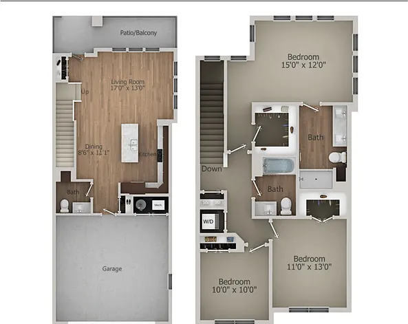Floor Plan 3T | Arrabelle Apartments | Apartments in Cedarburg, WI Floor Plan 3T | Arrabelle Apartments | Apartments in Cedarburg, WI