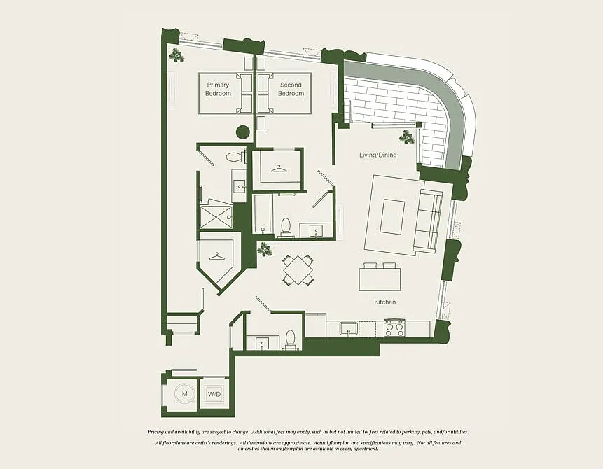 Floor plan 2 Bed- 2.5 Bath | B11 - Reva