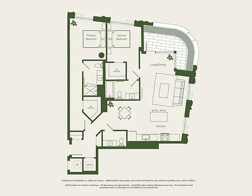 Floor plan 2 Bed- 2.5 Bath | B11 - Reva