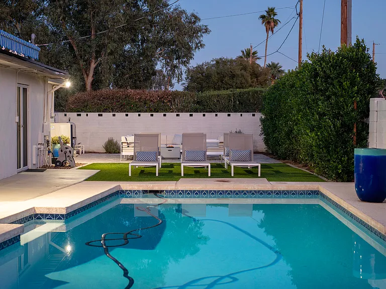 Heated backyard pool