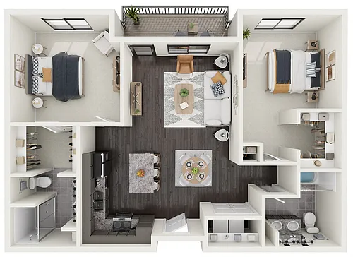 Floor plan Poplar - Stacked Flat