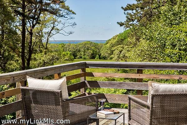 View from Deck over pastoral fields to North Shore