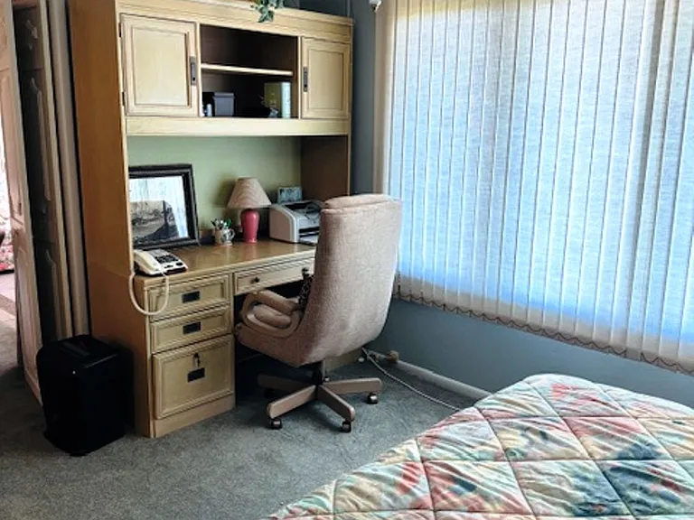 guest bedrom/den executive desk for work from home office.
