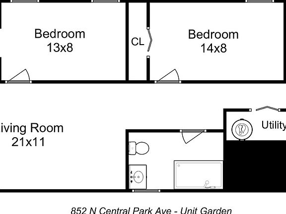2nd image of 852 N Central Park Ave #G