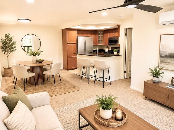 Kitchen, dining and family room