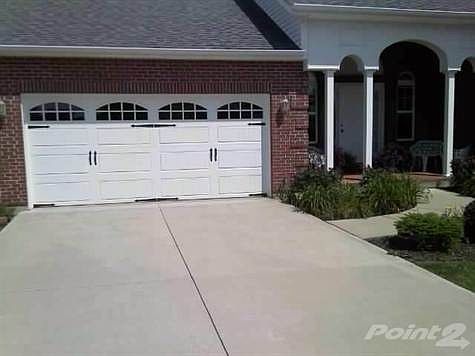 New carriage style garage door.