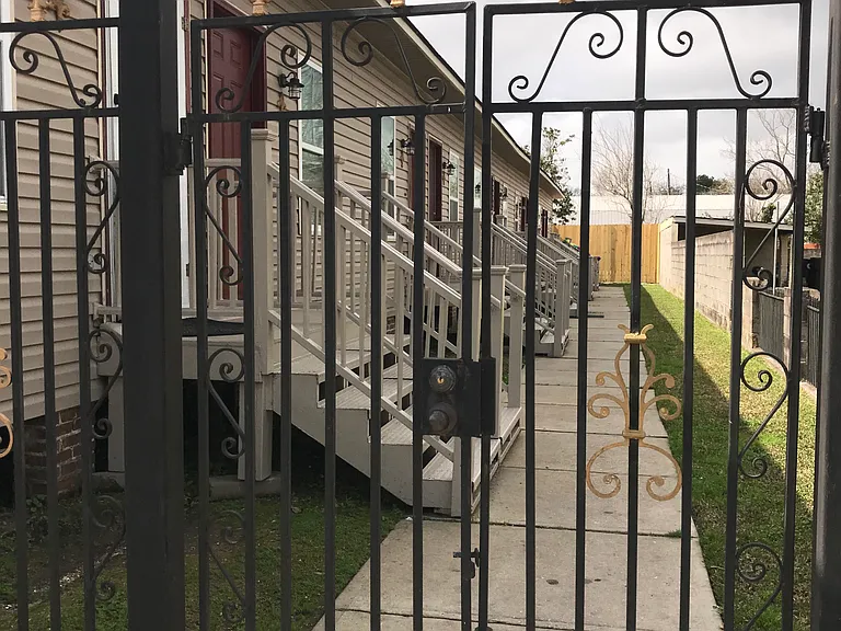 Front building entrance iron gate for privacy