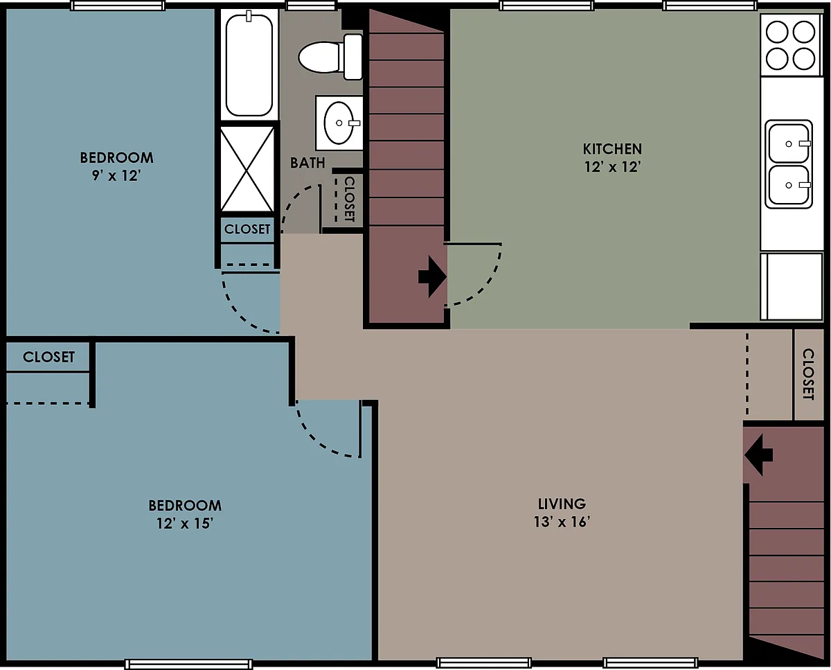 Floor plan 2 Bedroom