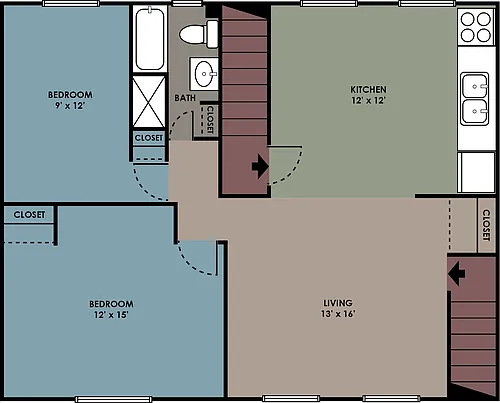 Floor plan 2 Bedroom