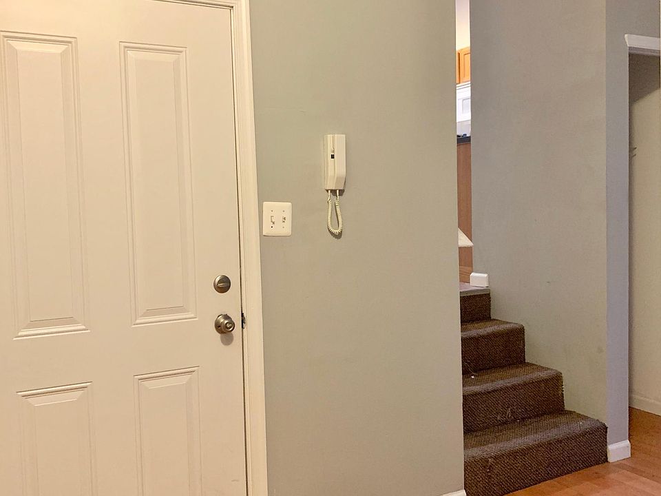 Apartment entrance, duplex staircase