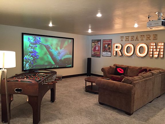 Downstairs theatre room