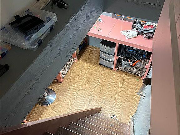 Partially finished basement 