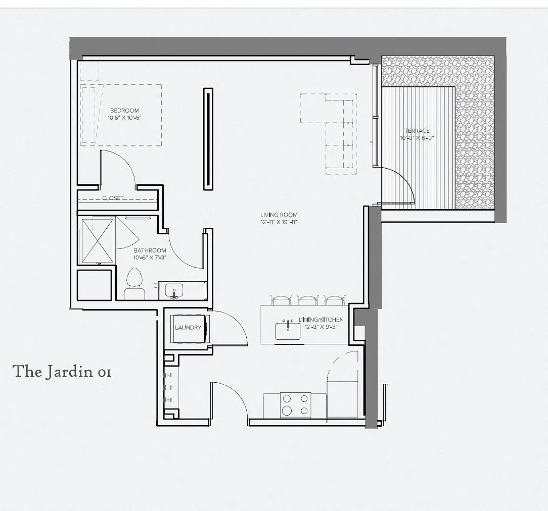 Floor plan The Jardin B01