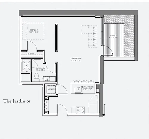 Floor plan The Jardin B01