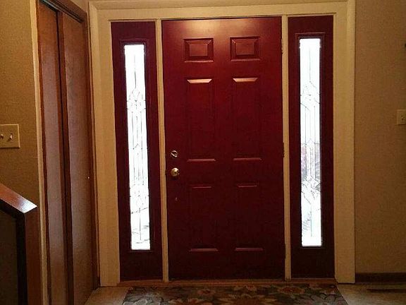 View from kitchen to entry.