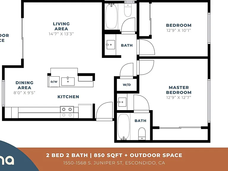 Mocha - 1 and 2 Bedroom Units in Escondido — Photo 5
