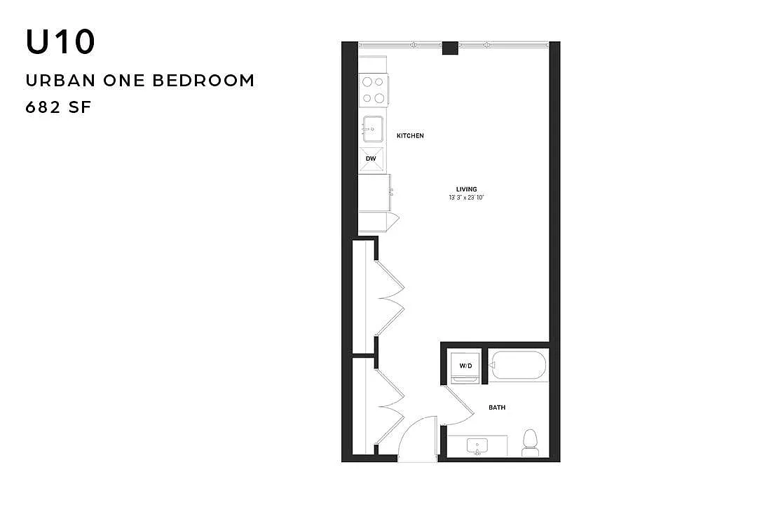 Floor plan U10 Urban One Bedroom