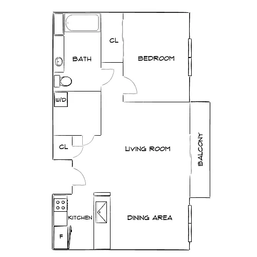 Floor plan Design 1B Premier 3