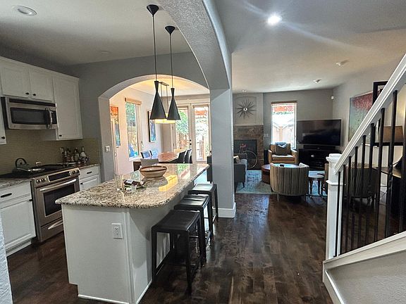 Open kitchen, living, dining.