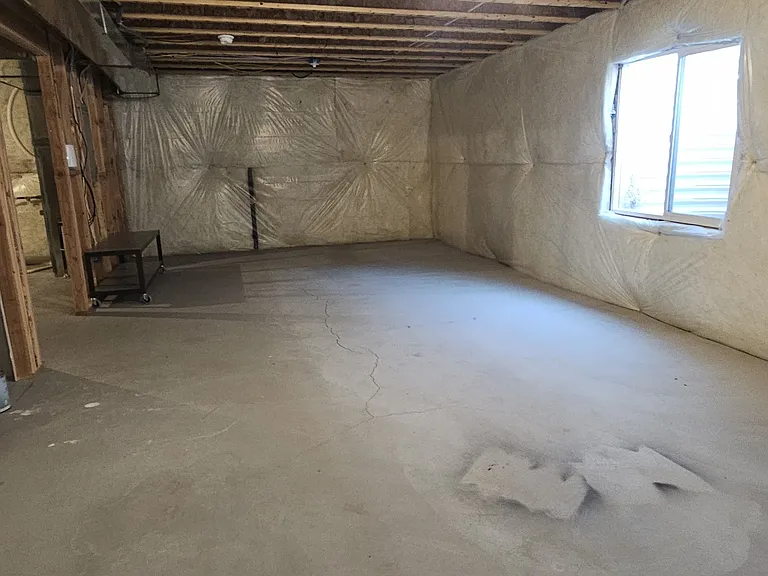 Empty clean basement and storage