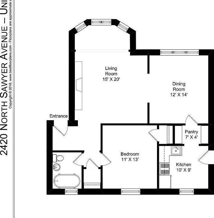 1st image of 2420 N Sawyer Ave APT 3E