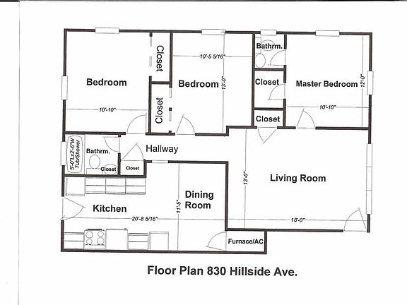 Floor Plan, Very Large rooms
