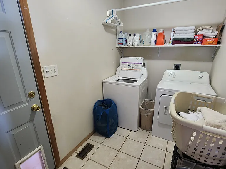 Laundry room and door to garage