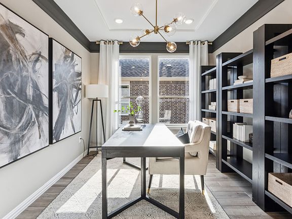 Flexible living area shown as study